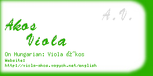 akos viola business card